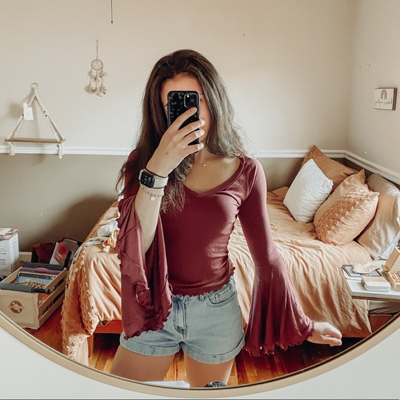 Altar'd State Tops - NWT✨Mauve Flowy Sleeve Top
